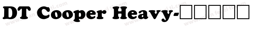 DT Cooper Heavy字体转换